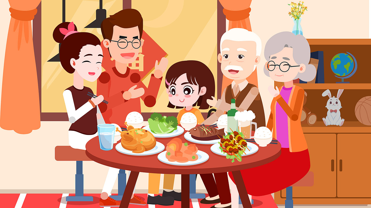 过年嘛（图ZMjg2MDk1NTU2） - 儿童插画 - 站酷设计师咔啦卡拉原创素材 - 站酷ZCOOL
