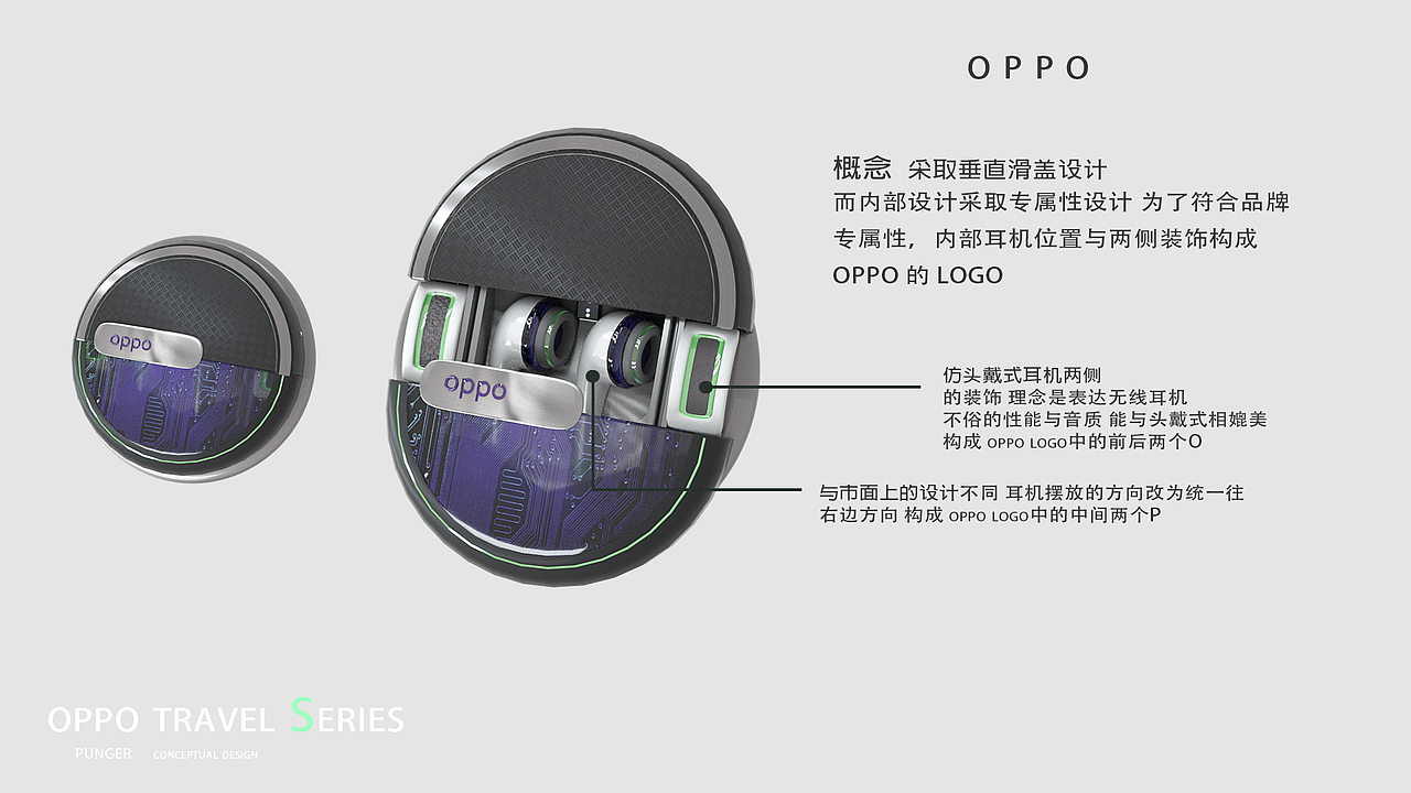 oppo耳机壳概念设计旅行系列