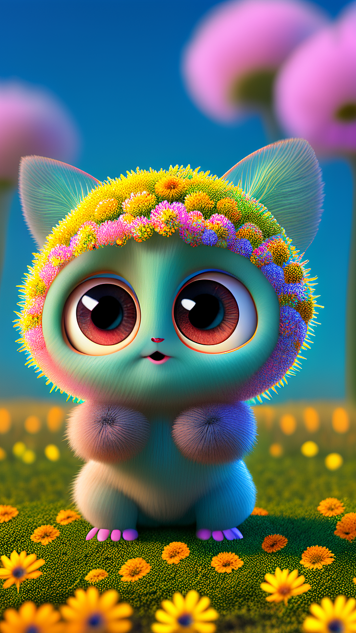 sweet city甜城内江自由个性的精灵插画壁纸屏保装饰画