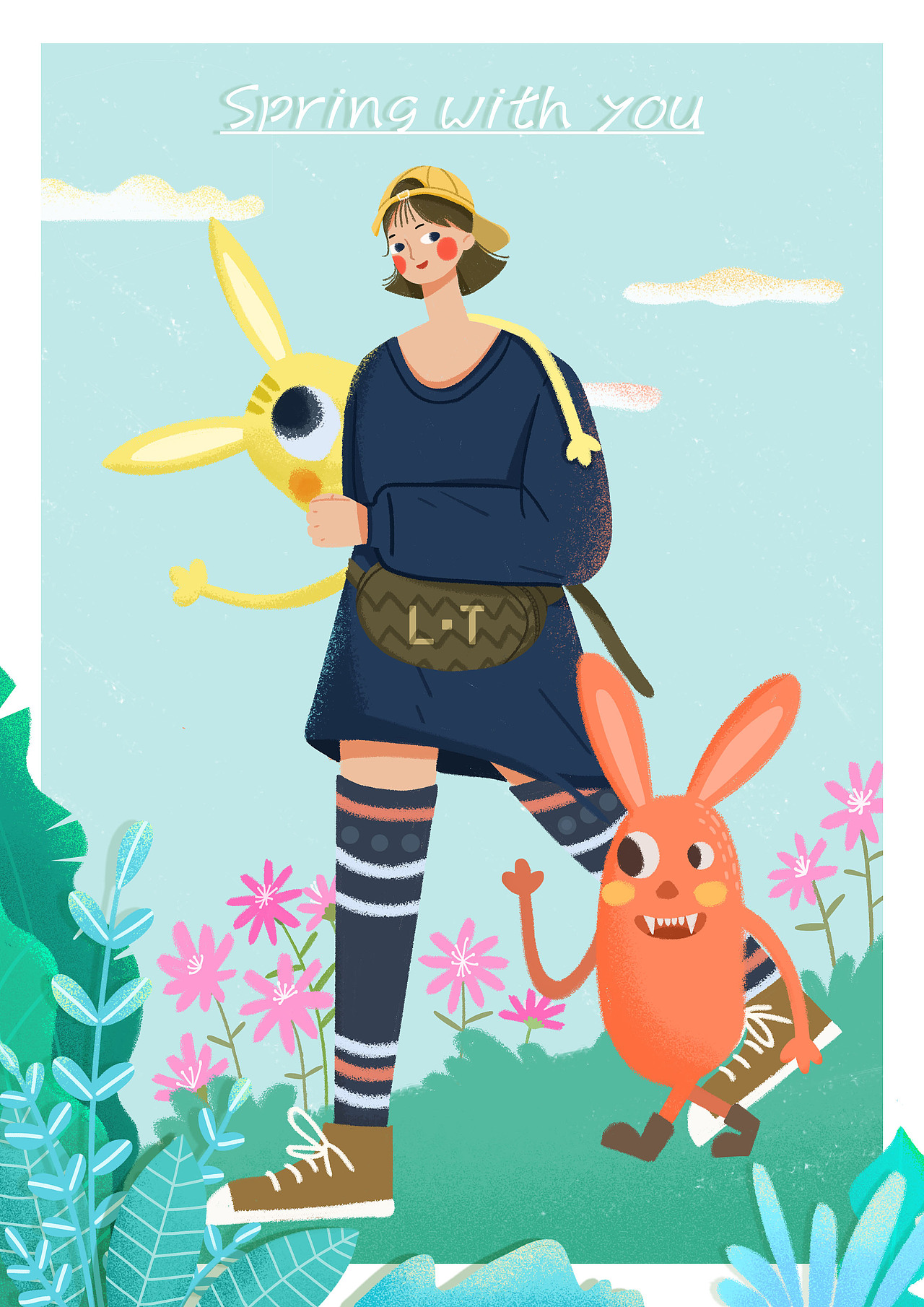 与春天有关的事（图ZMjA0MjQzMTg0） - 商业插画 - 站酷设计师单薄的秋夜原创素材 - 站酷ZCOOL