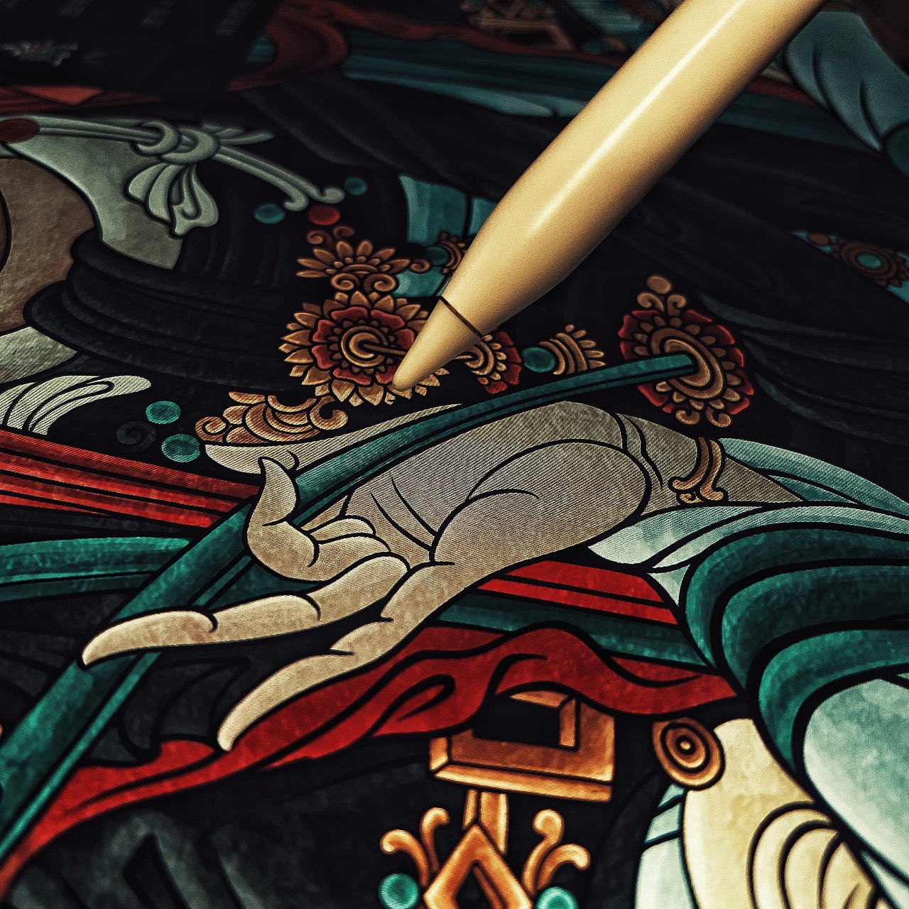 ipad绘制文殊菩萨（图ZMjIwMjEwMDI0） - 绘画 - 站酷设计师亦闳原创素材 - 站酷ZCOOL