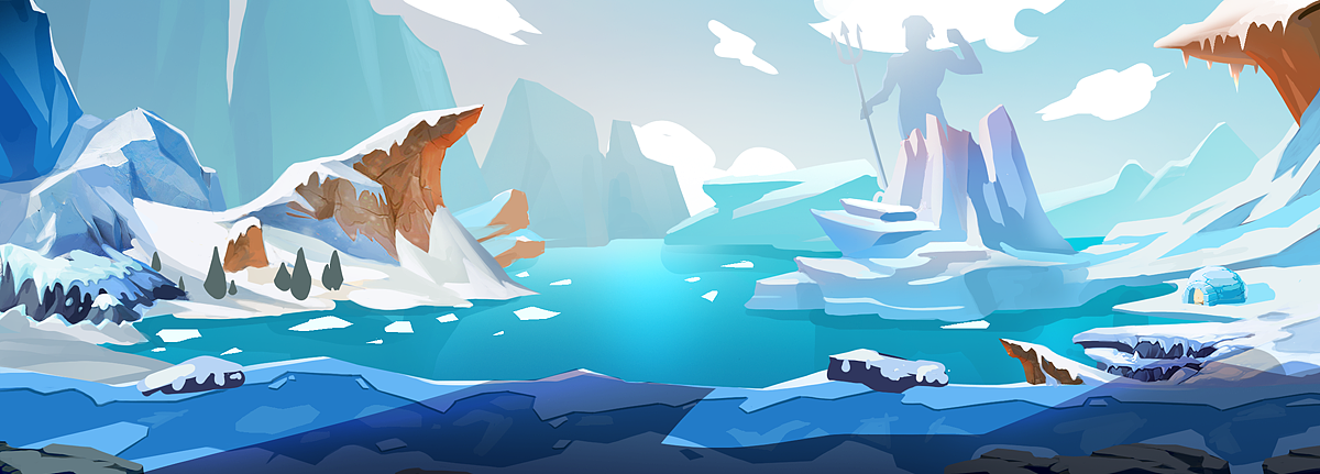 冰川横版场景设计稿