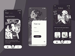 UI界面概念稿 手帐/书签/笔记