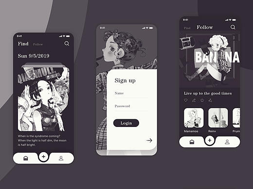 UI界面概念稿 手帐/书签/笔记