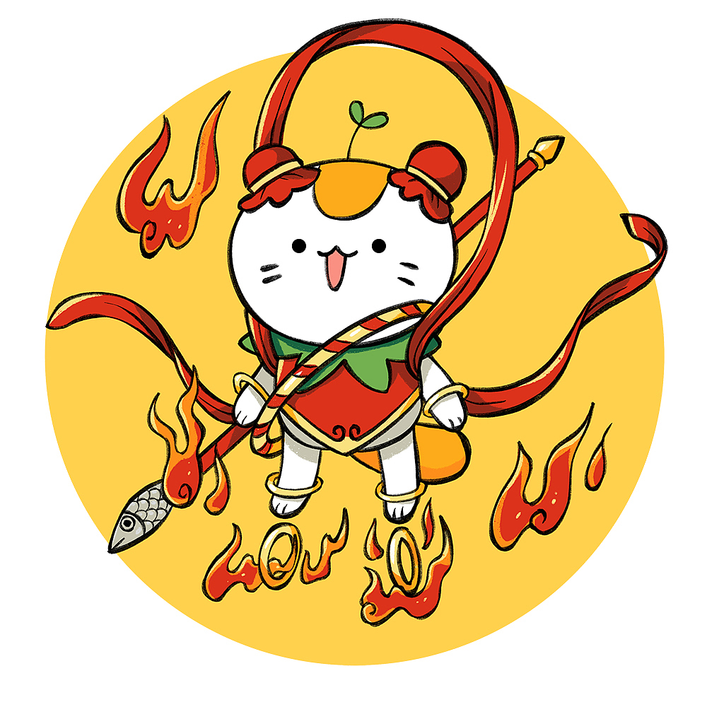 夏晓猫国潮风商插