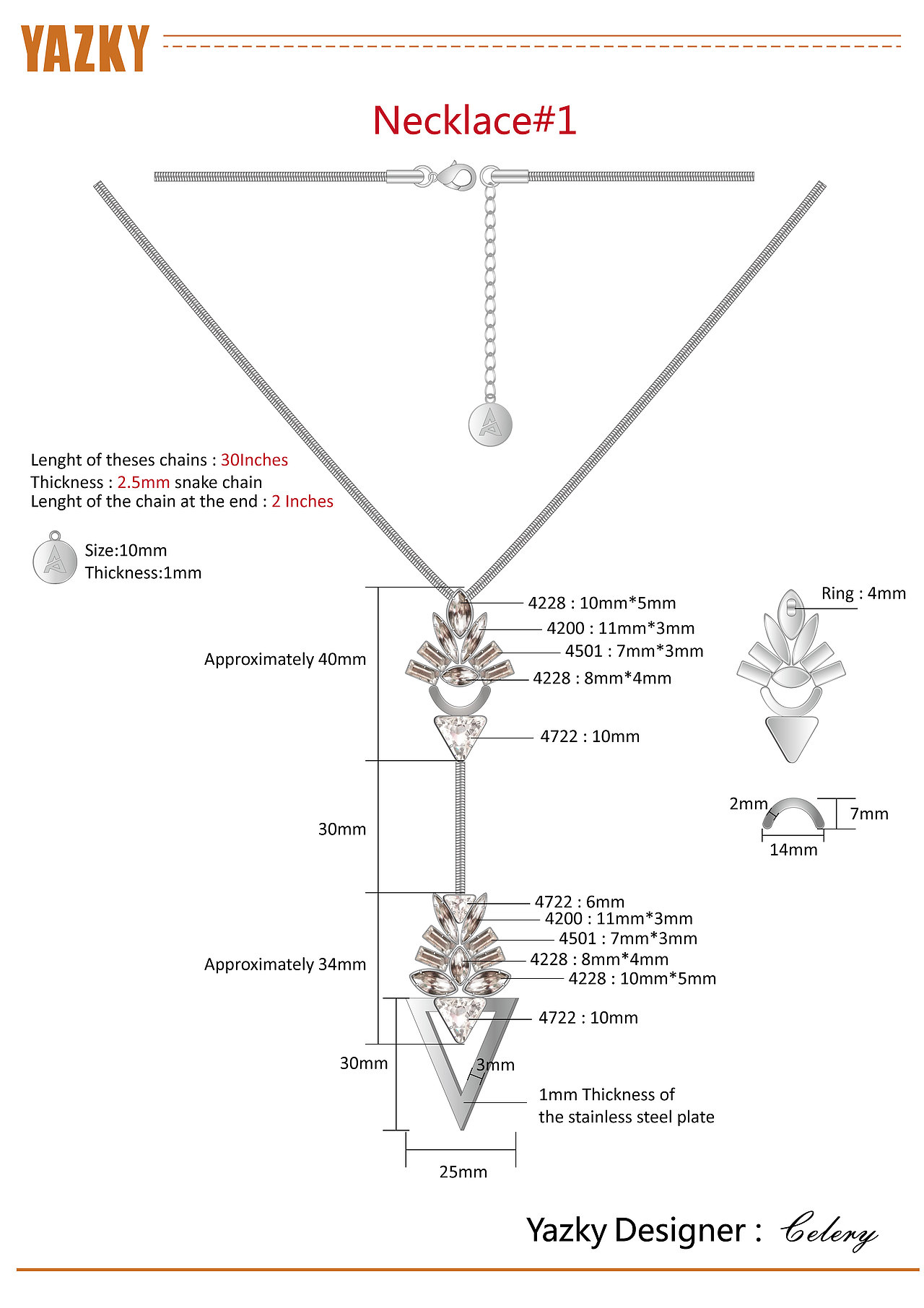 首饰设计作品（图ZMTY1NDk0ODgw） - 首饰设计 - 站酷设计师小芹儿原创素材 - 站酷ZCOOL