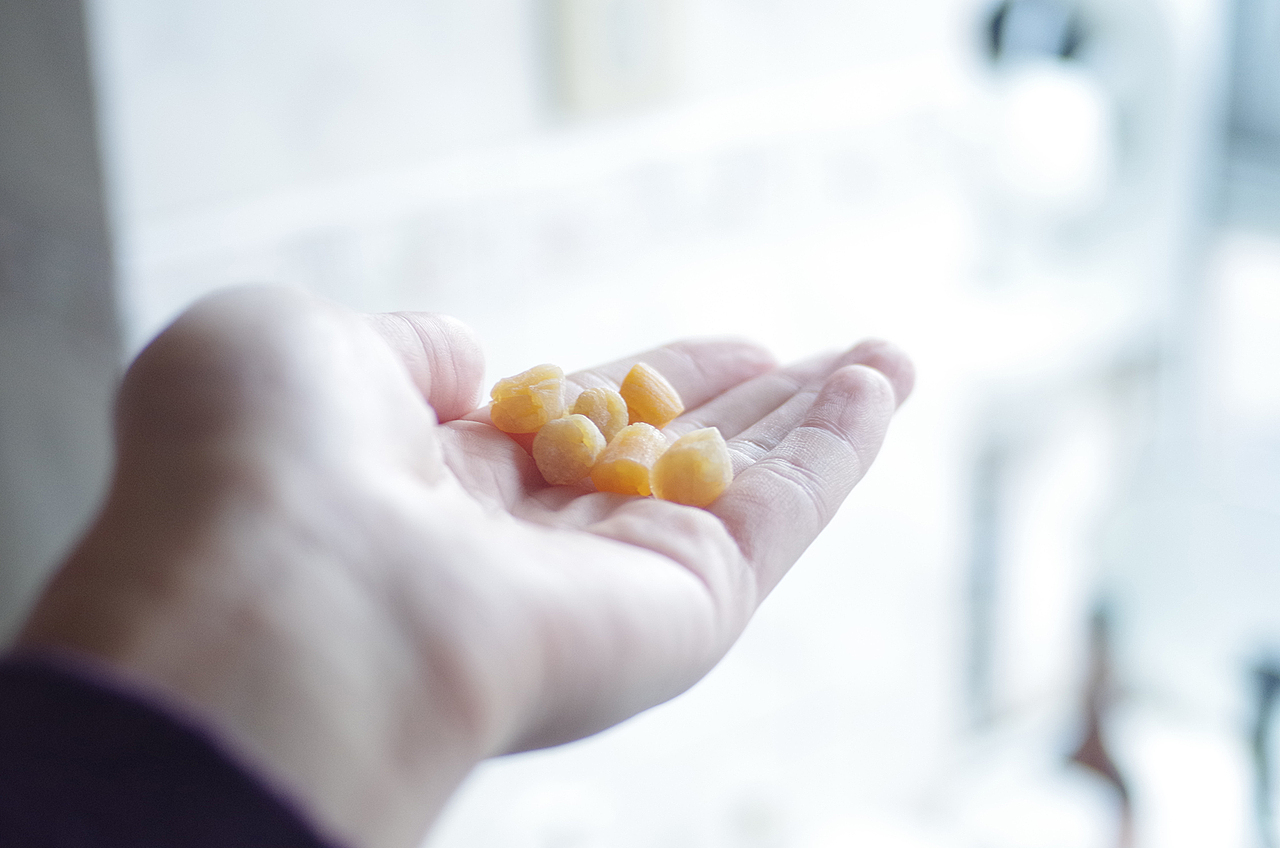 珍藏多年的瑶柱粒，，瑶柱切碎成渣，可以使其更好的散发其中的鲜味