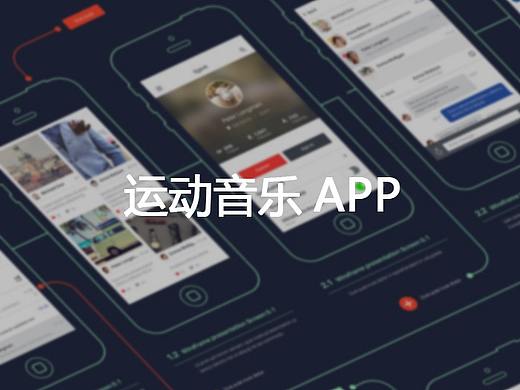 运动音乐APP部分页面设计稿