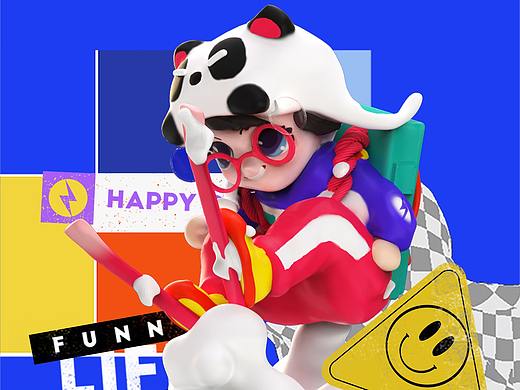 SKI GIRL潮玩/荷叶ip三维展示