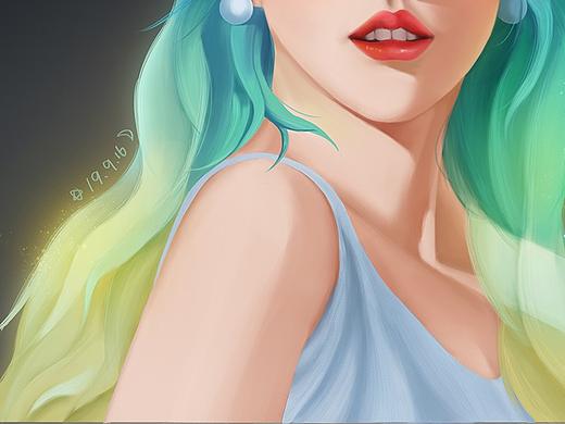 頭像插畫繪制練習(xí)（個(gè)人主頁-ZNDQ5MTQzOTI=） - 創(chuàng)作習(xí)作 - 站酷設(shè)計(jì)師張小酥sue原創(chuàng)素材 - 站酷ZCOOL