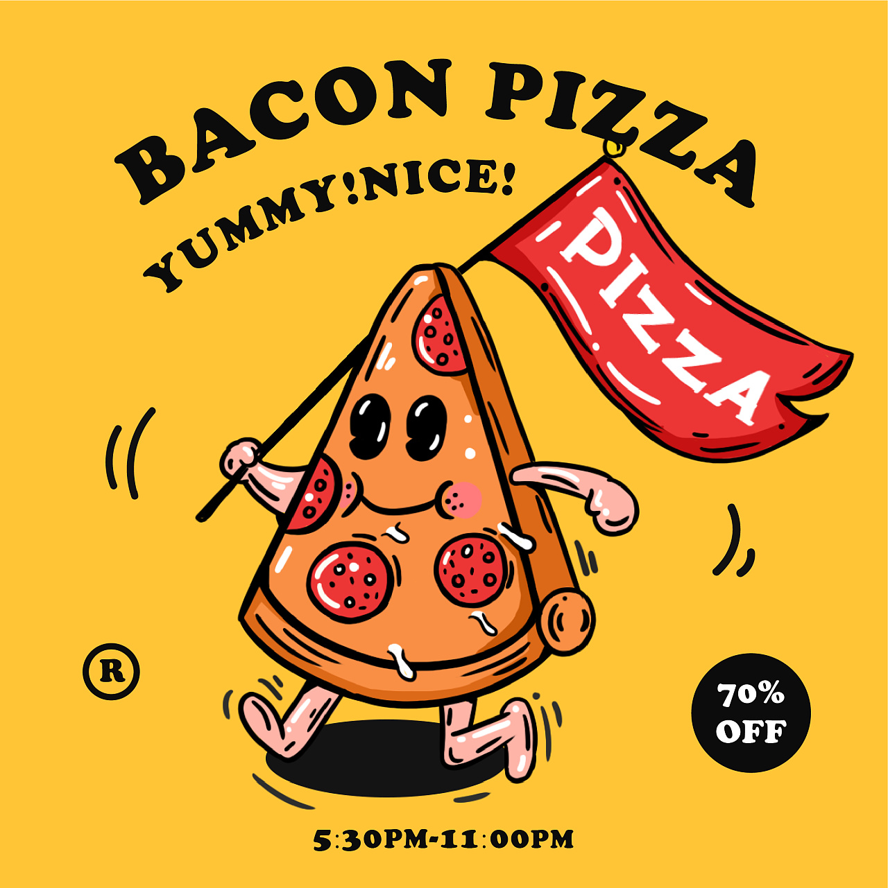 原创美式插画‖食物总动员