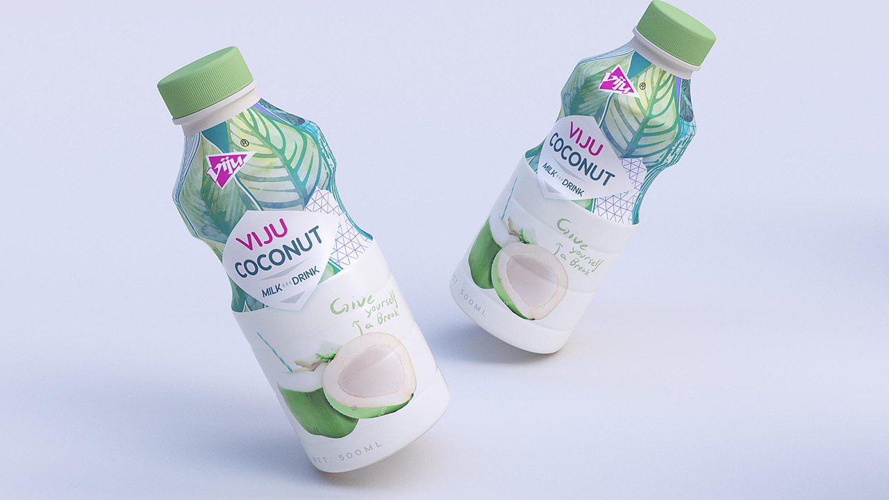 唯久椰子奶包装设计