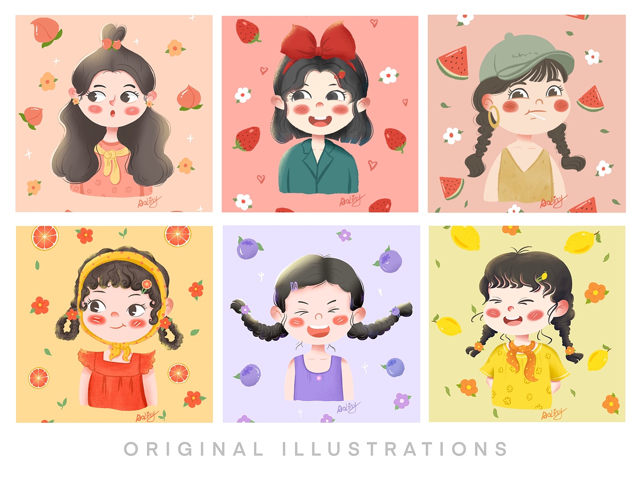 可爱的水果女孩头像