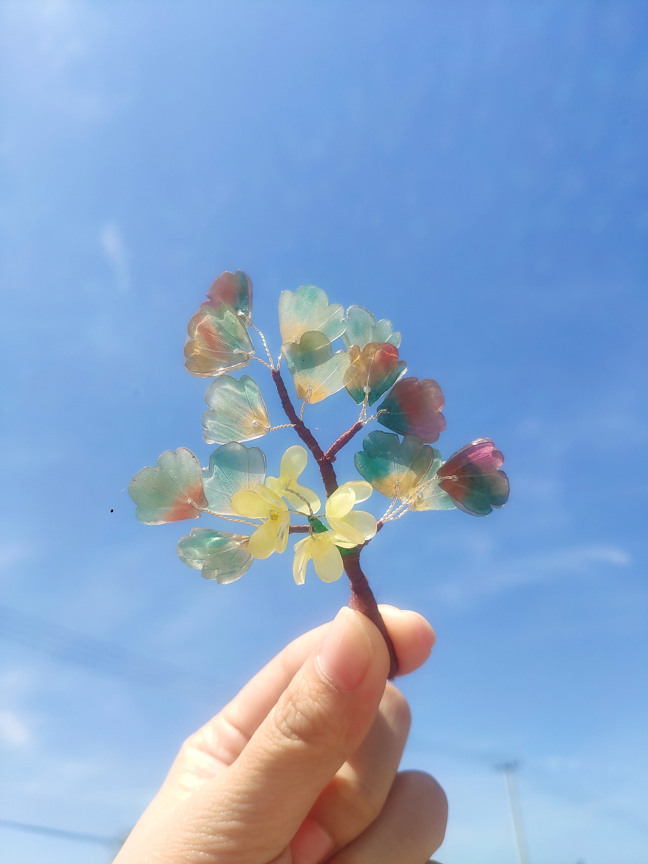 手工-热缩片-簪花