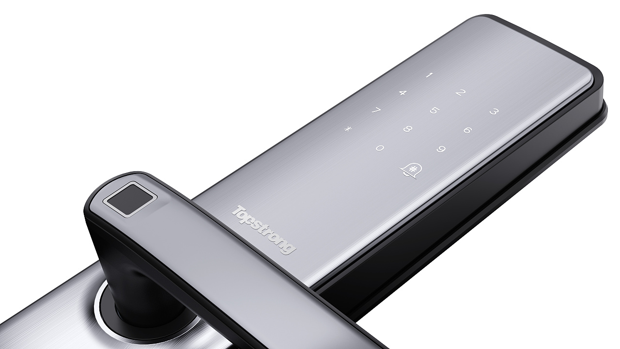 topstrong 顶固 安全门锁渲染图