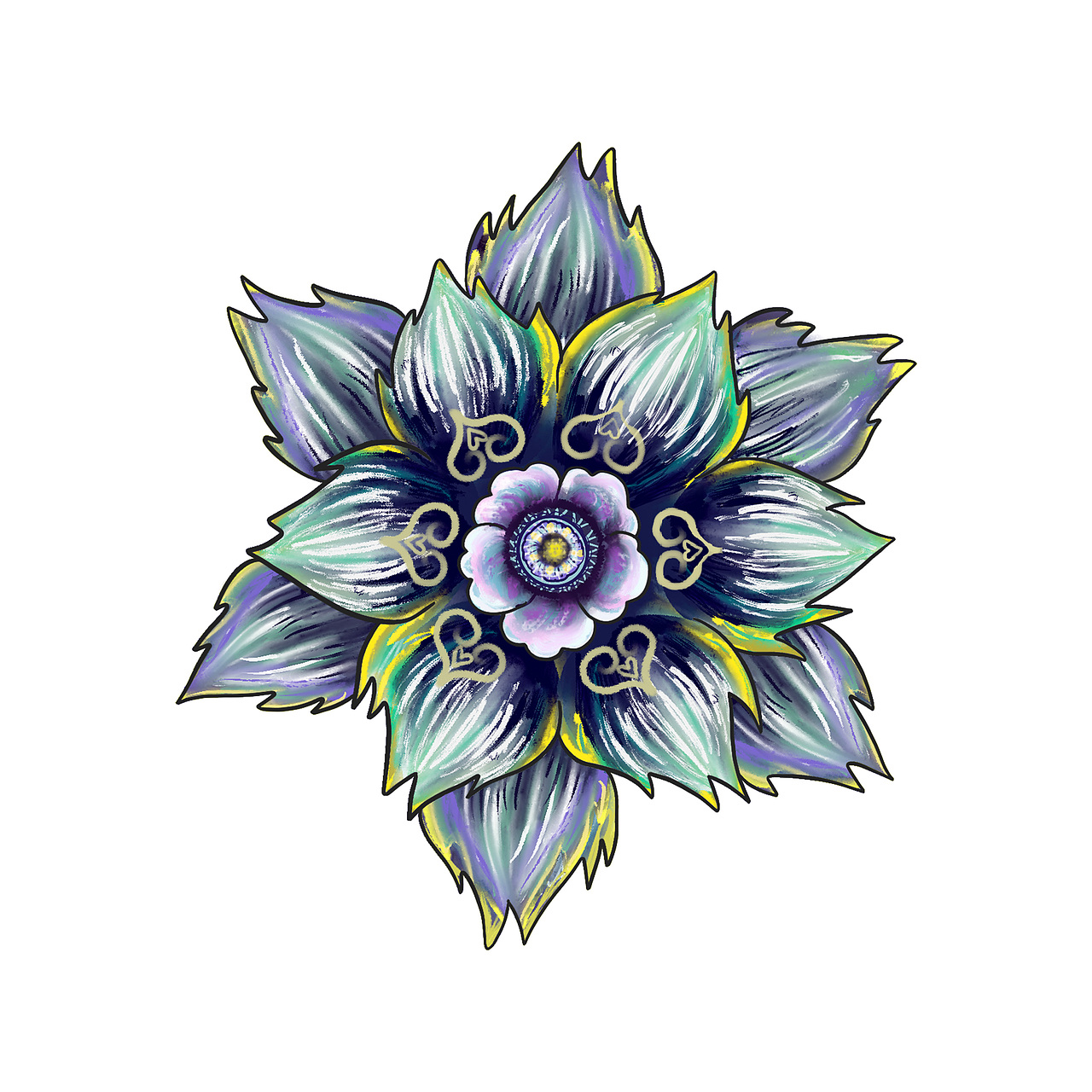 曼陀罗（图ZMjI4NzkyNDA4） - 商业插画 - 站酷设计师黑巧克力和水原创素材 - 站酷ZCOOL