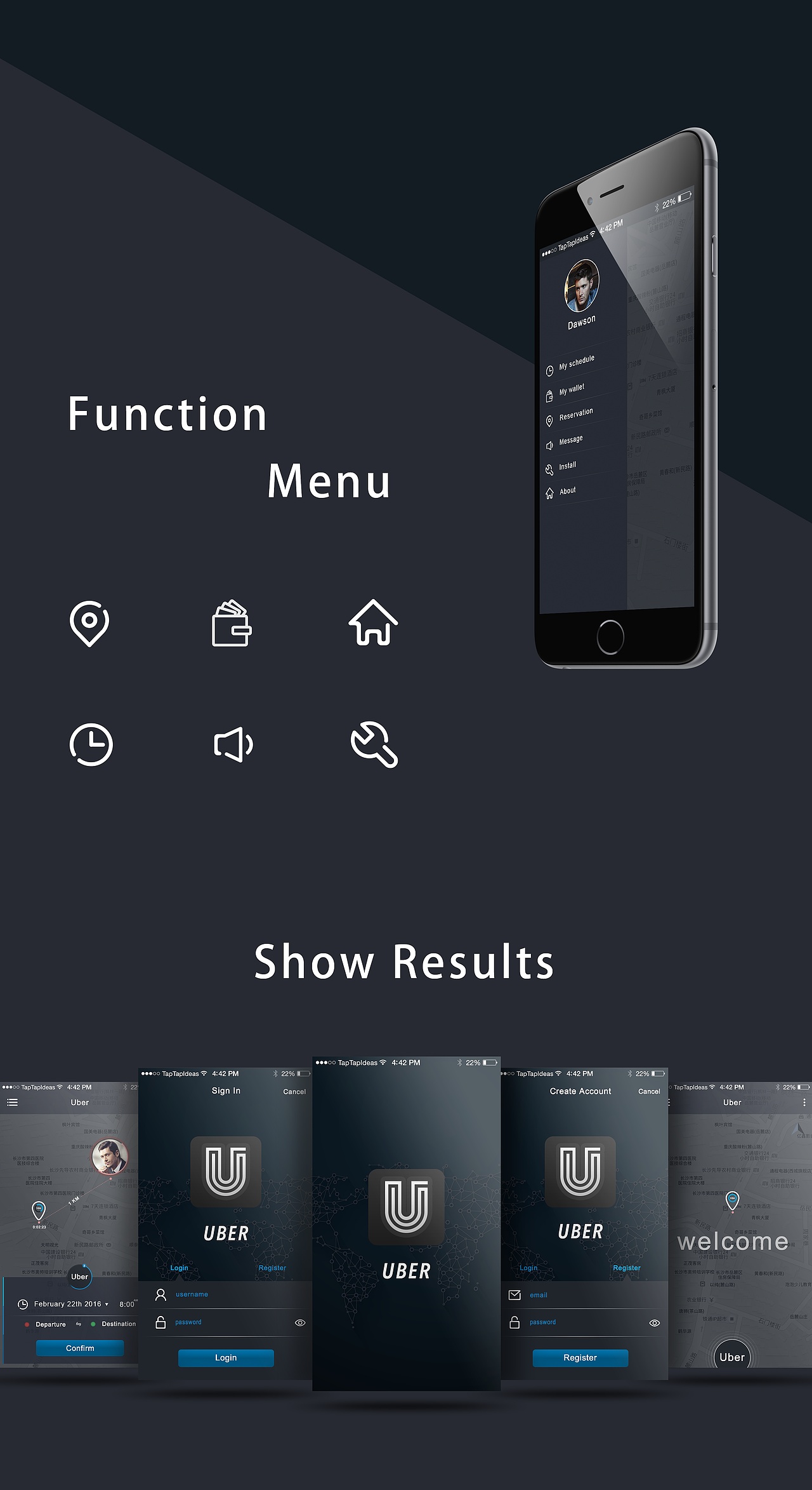 Uber app redesign（图ZNDc2OTY0NTY=） - APP界面 - 站酷设计师OJJIA原创素材 - 站酷ZCOOL