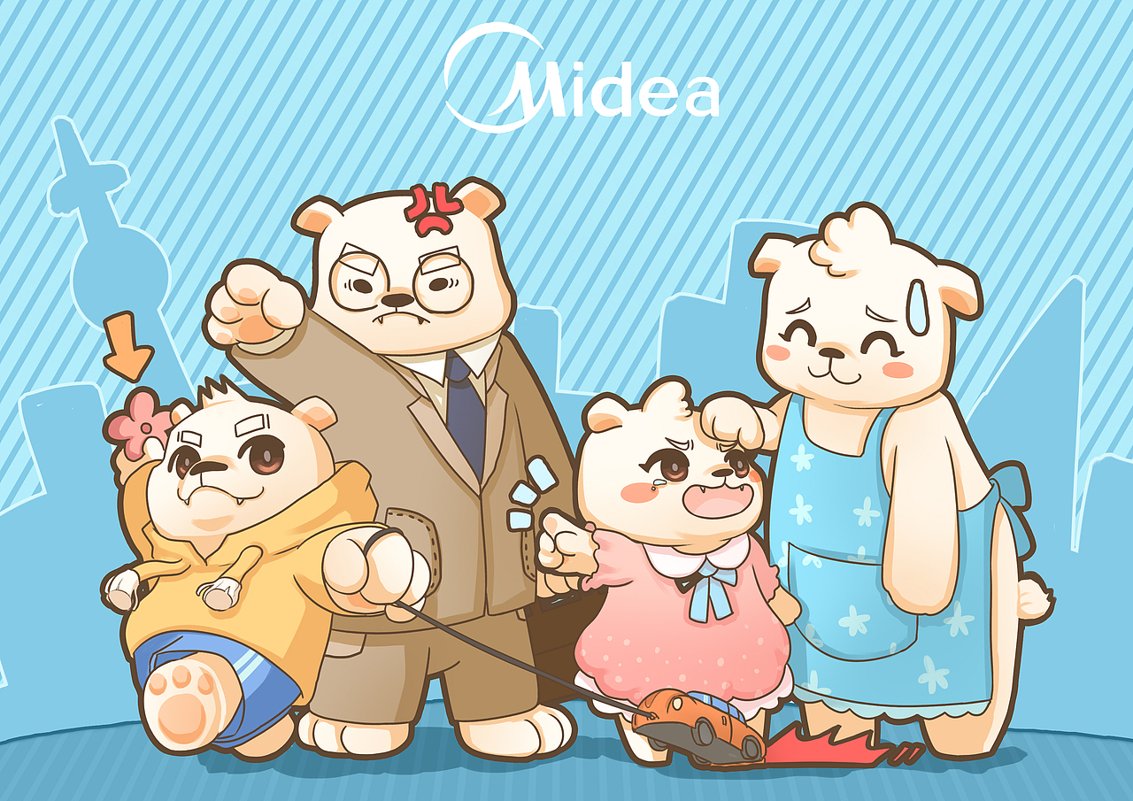 美的吉祥物设计（图ZODQ3MzcxMjQ=） - IP形象 - 站酷设计师饺紫猫原创素材 - 站酷ZCOOL