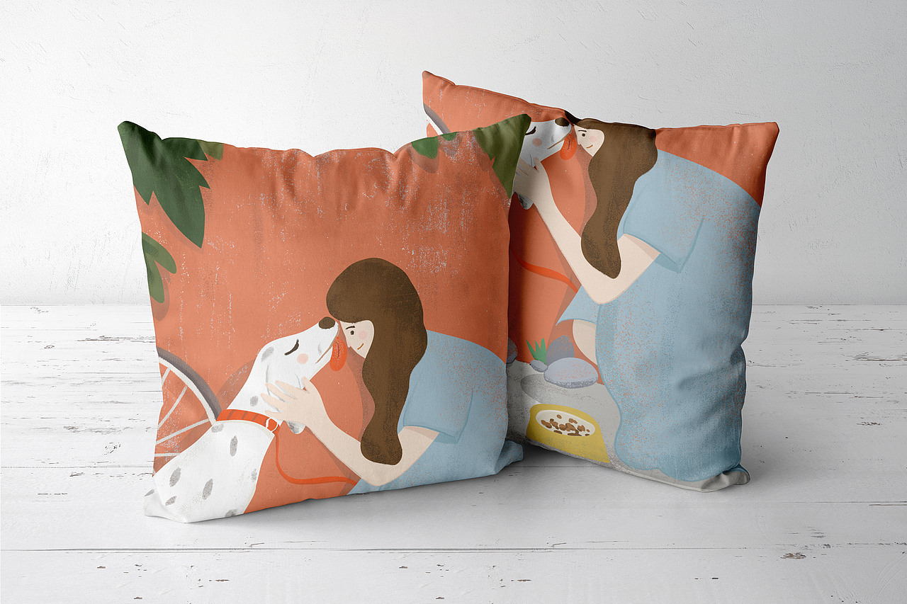 遛狗~（图ZMTYwMzE0MDgw） - 创作习作 - 站酷设计师回忆里的菜菜原创素材 - 站酷ZCOOL