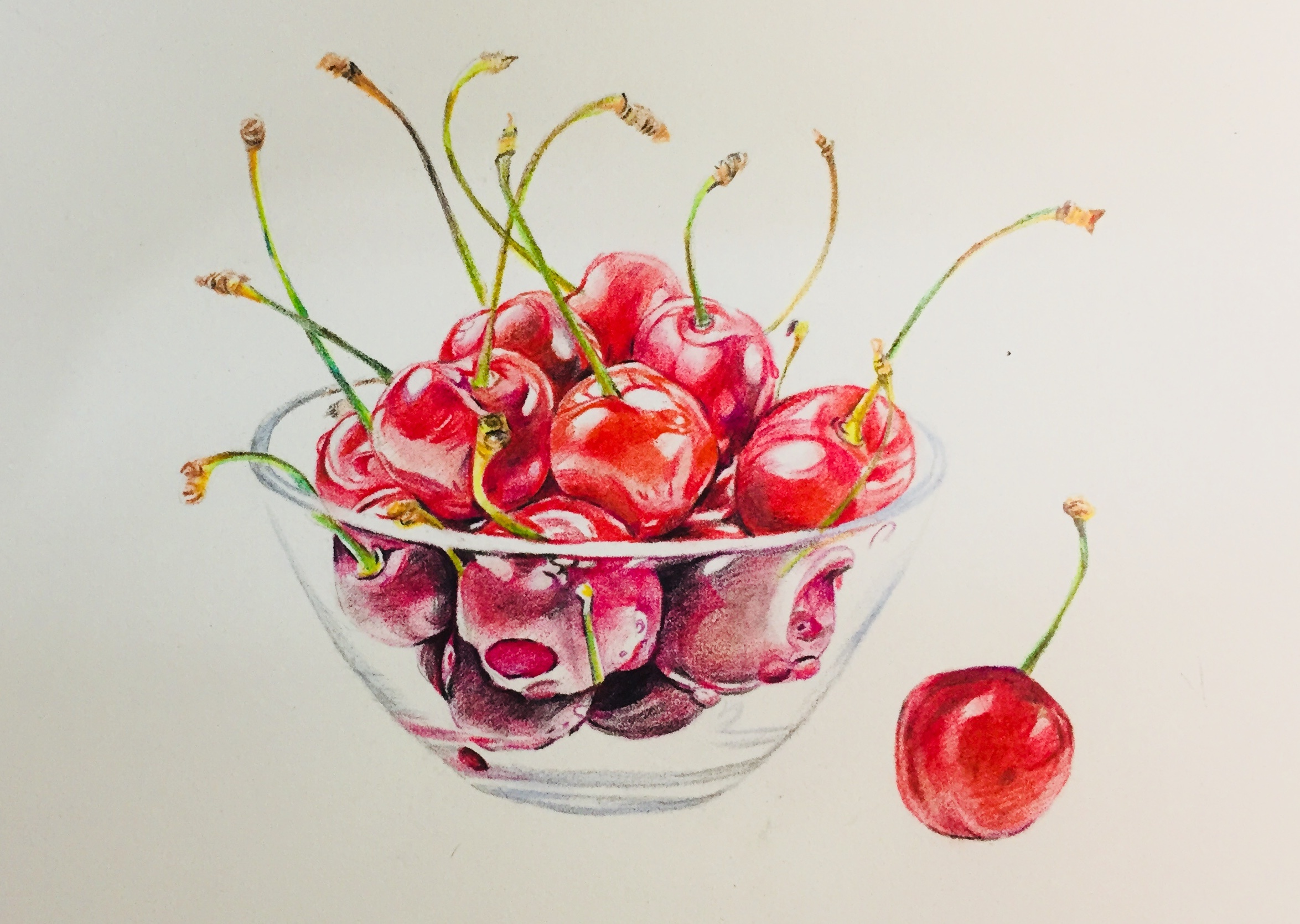 樱桃|纯艺术|彩铅|michelle66 - 原创作品 - 站酷 (zcool)