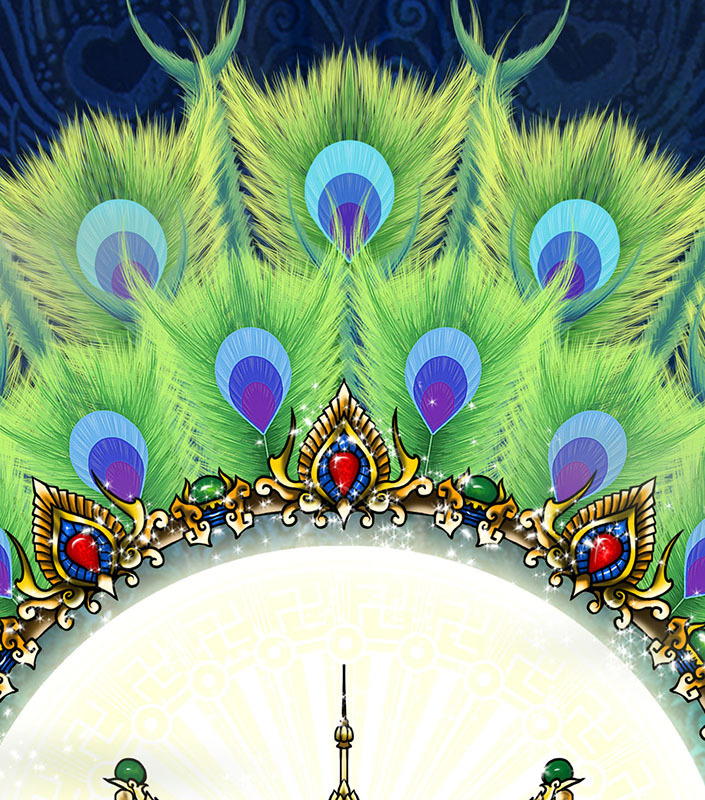 西游记人物普--佛母 孔雀大明王菩萨