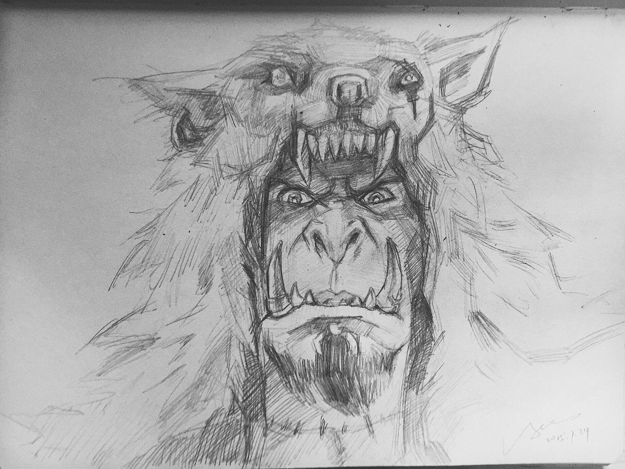 兽人头像临摹（图ZMzE0NDk4MTI=） - 创作习作 - 站酷设计师Acehuang原创素材 - 站酷ZCOOL