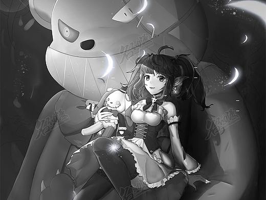 名动漫学员同人角色素描作品图