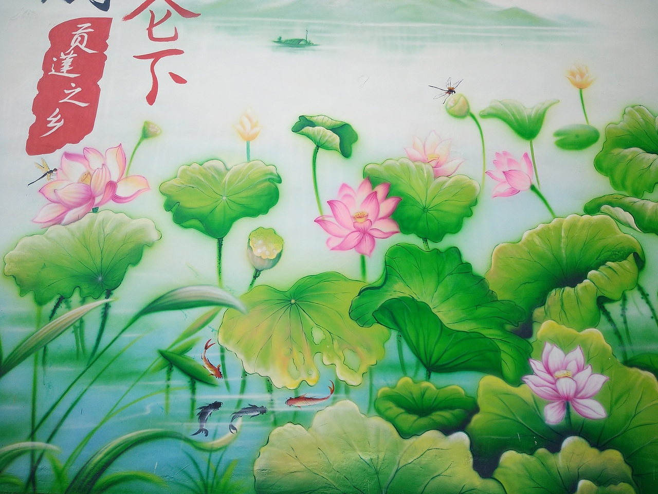 手工墙体彩绘,喷绘.