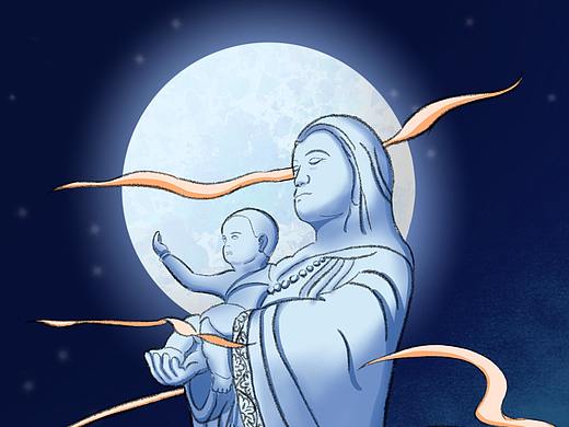 母親像（個人主頁-ZNTE5MTU2MDA=） - 商業(yè)插畫 - 站酷設計師人處無Hi原創(chuàng)素材 - 站酷ZCOOL