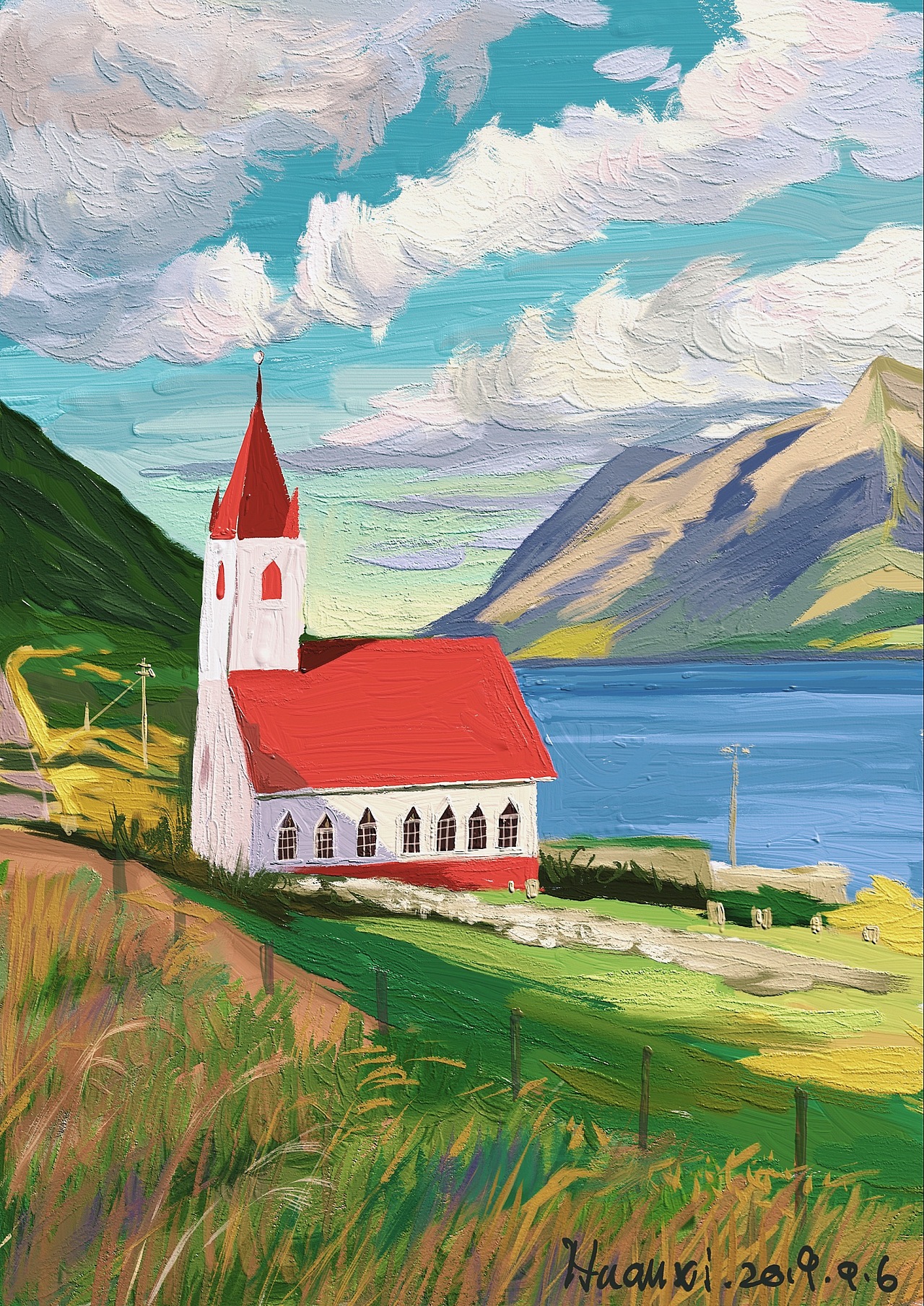 画画旅行| 油画笔触ipad插画分享