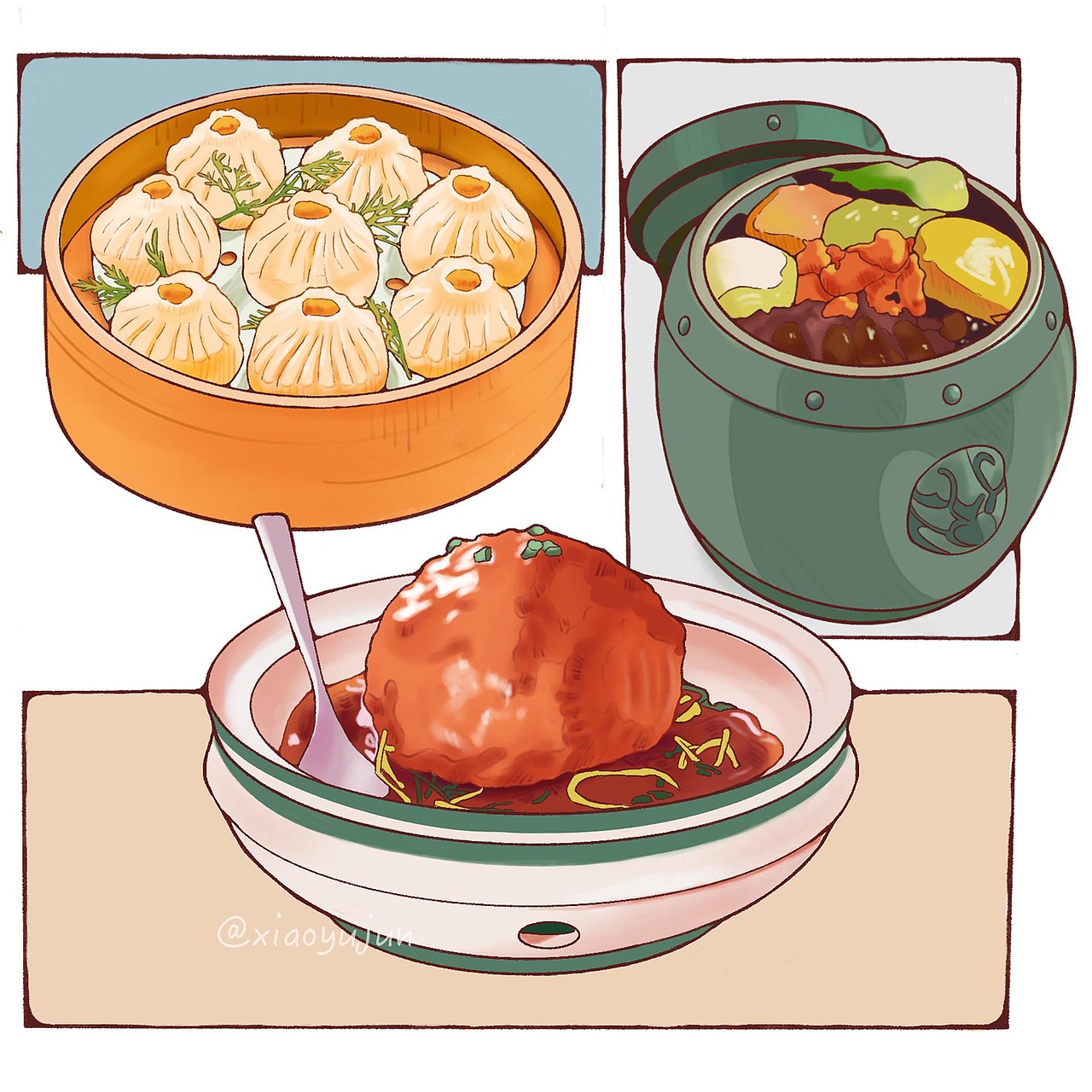 【中国美食系列插画】八大菜系