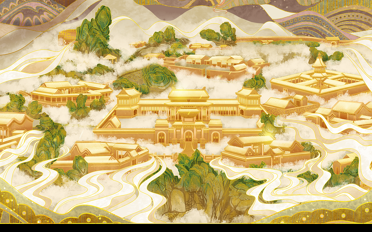 红楼梦#贾宝玉梦游太虚幻境#（图ZMzA0NjM2MDA0） - 商业插画 - 站酷设计师SYF朝生原创素材 - 站酷ZCOOL