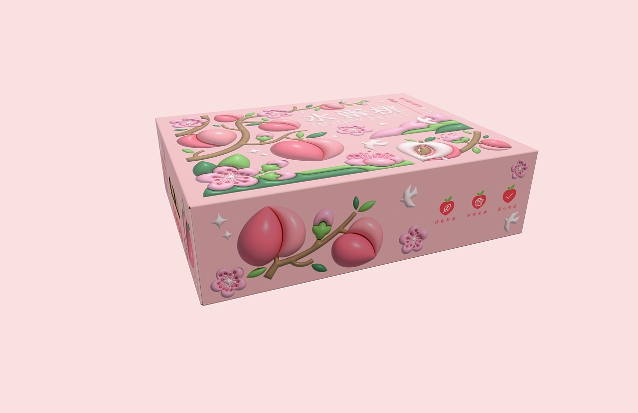 水果包装设计|水蜜桃包装设计