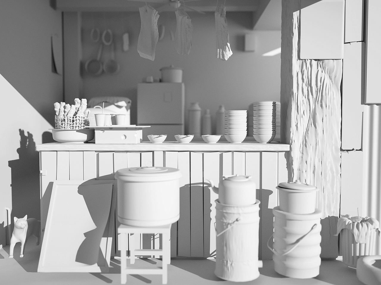 C4D建模渲染场景个人习作