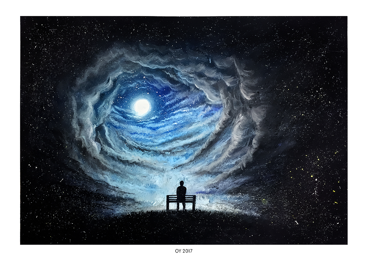 繁星点点 br>俯首心间,孤独盘旋 br>时间点滴流逝,黑夜寂静无言 br>有