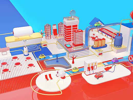 C4D 城市