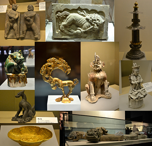 宝藏,我最喜欢的是那个摩羯纹金碗、金兽,还有那个绿色的萌萌的狮子