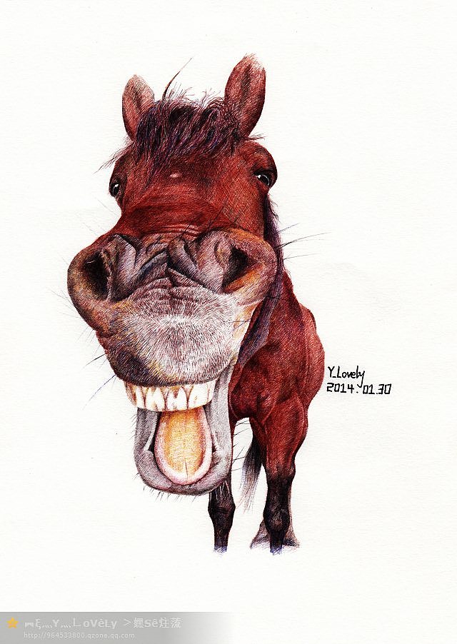 《大头马仔》—— 圆珠笔画|插画|创作习作|y_lovely - 原创作品