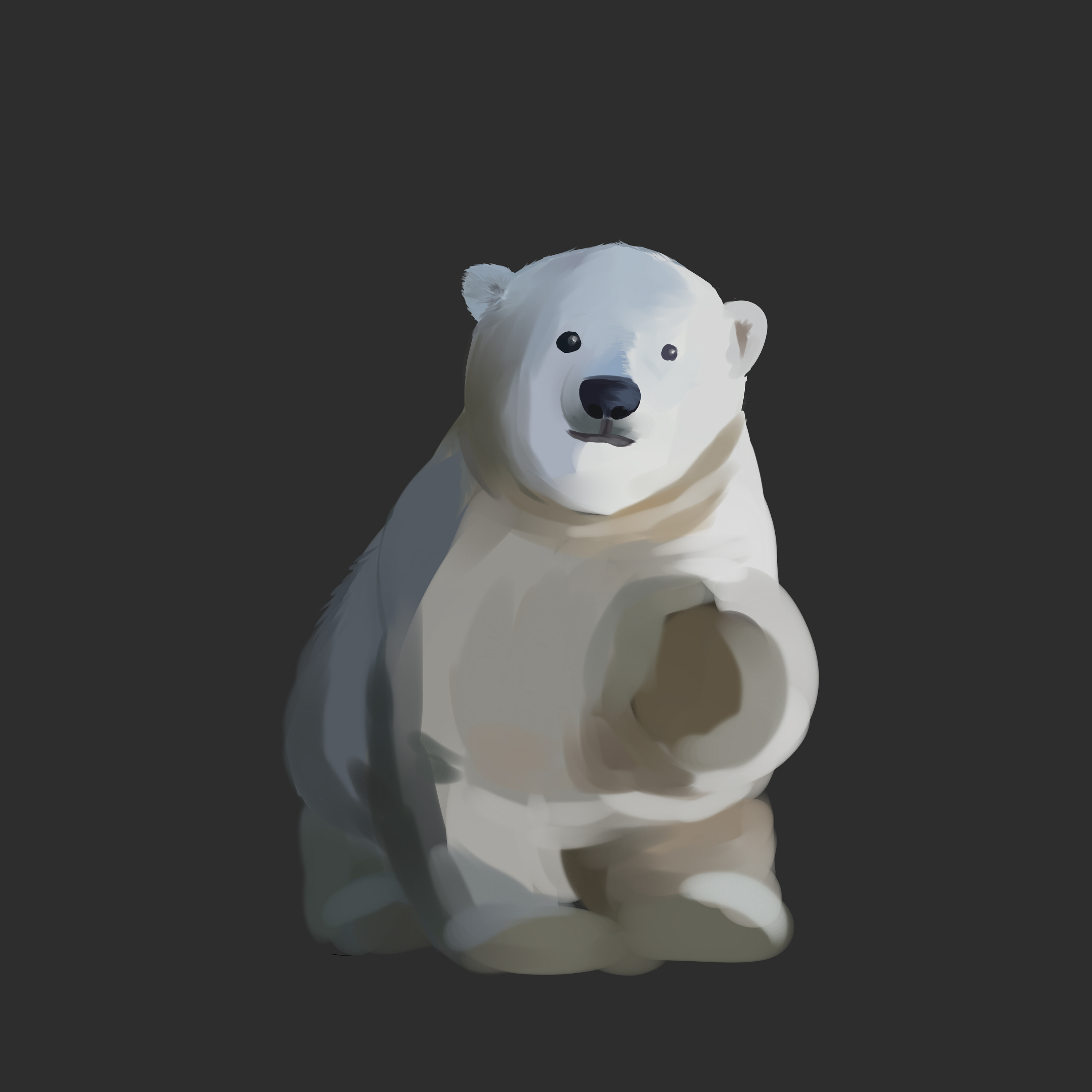 北极熊头像可爱 微信图片