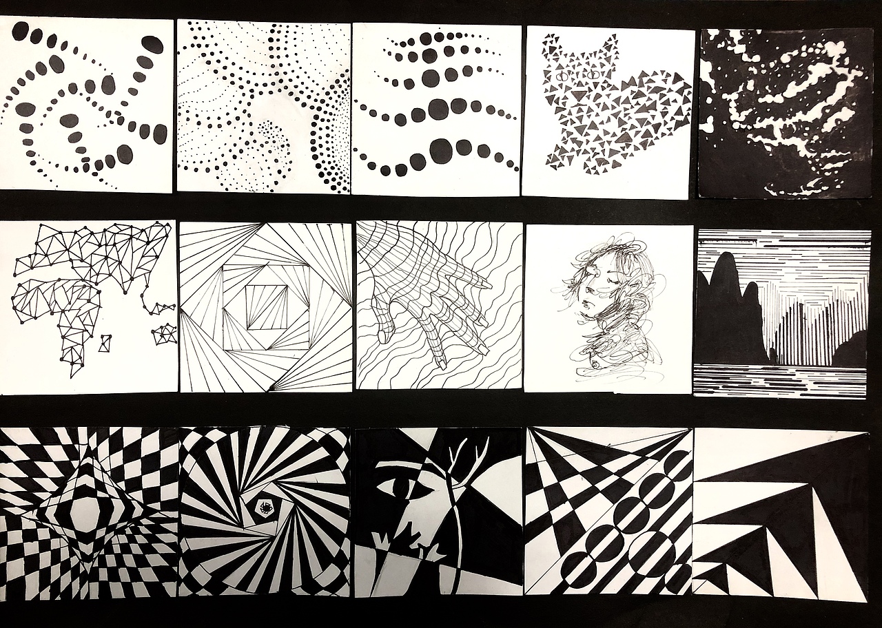 设计学类19-6班 点线面 构成作业