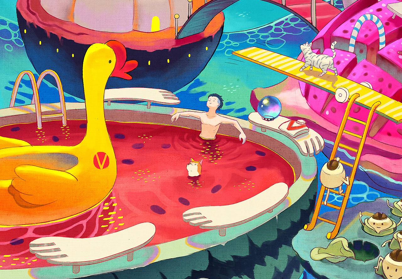 夏（图ZMjE3NjIwNzY0） - 商业插画 - 站酷设计师大沥梁海强原创素材 - 站酷ZCOOL