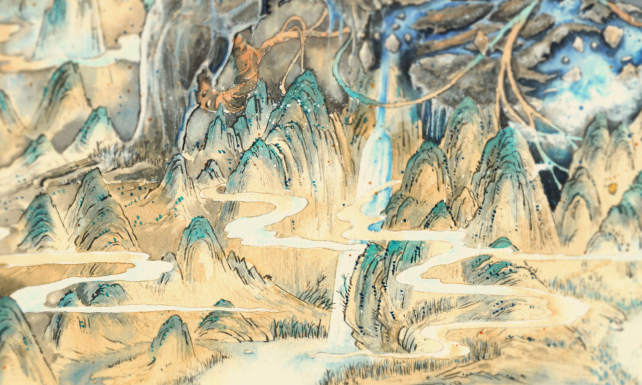 山海·异国奇想系列——盘古创世|插画|商业插画|弎