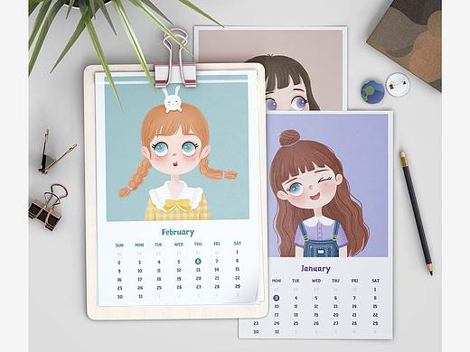 日歷系列可愛插畫（個人主頁-ZNDc2Mzc0NzI=） - 商業(yè)插畫 - 站酷設(shè)計師Haloa_Yan原創(chuàng)素材 - 站酷ZCOOL