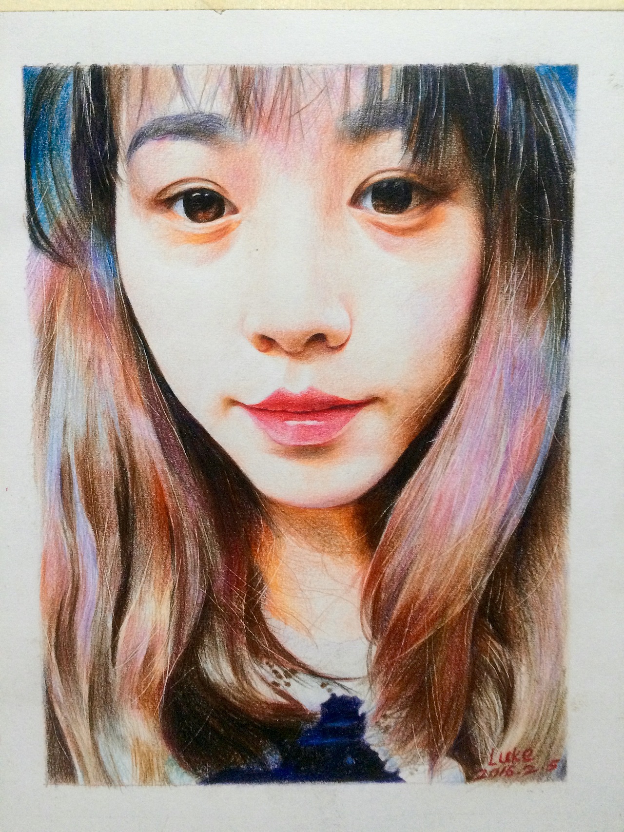 纸本彩铅 肖像定制（图ZNDM0ODcxODQ=） - 绘画 - 站酷设计师路加水彩原创素材 - 站酷ZCOOL