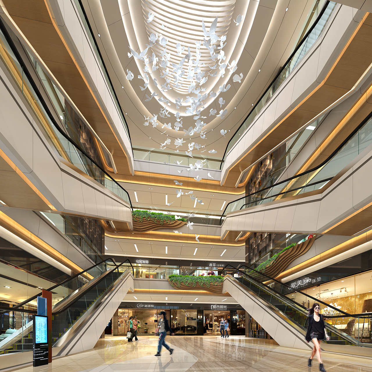 “木”文化背景 A家家具大厦设计分享（图ZNTQxNDk2NzY=） - 建筑设计 - 站酷设计师没错是薄荷阿原创素材 - 站酷ZCOOL