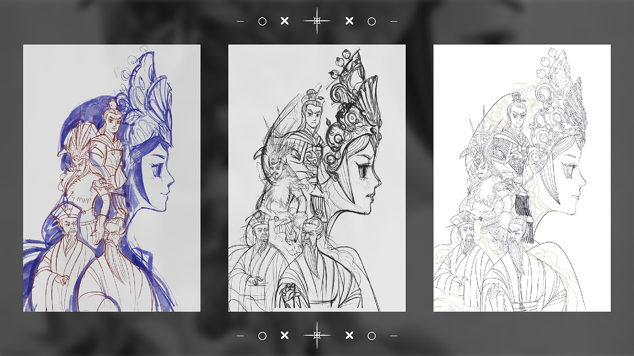 广东粤剧院文化创新项目系列kv（图ZMjExODkxMDIw） - 商业插画 - 站酷设计师月球工作室原创素材 - 站酷ZCOOL