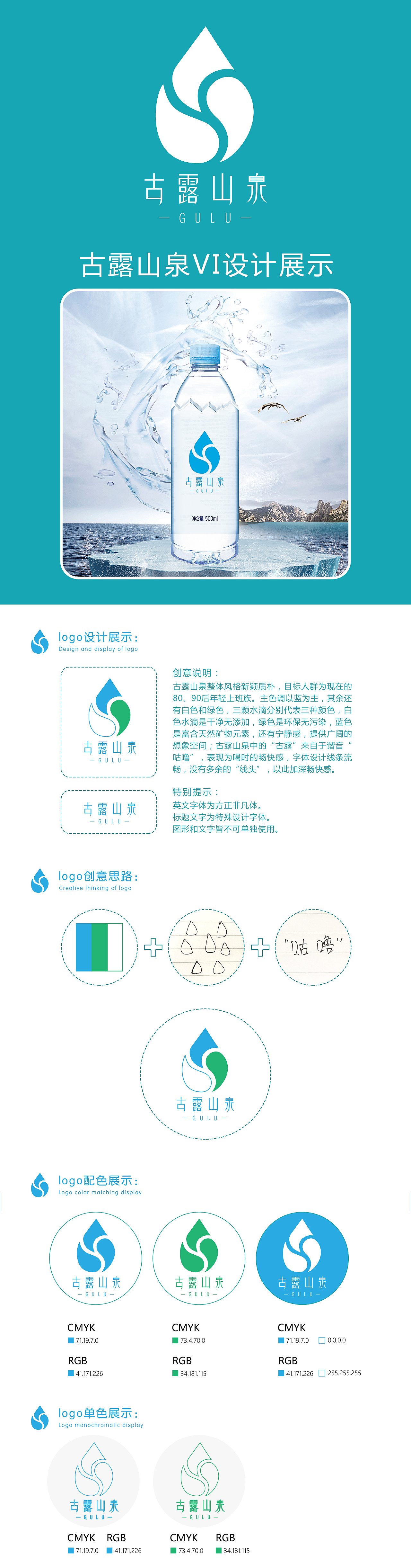 古露山泉VI设计（图ZMTMwMzA0NTgw） - 品牌 - 站酷设计师LH_Degenerate原创素材 - 站酷ZCOOL