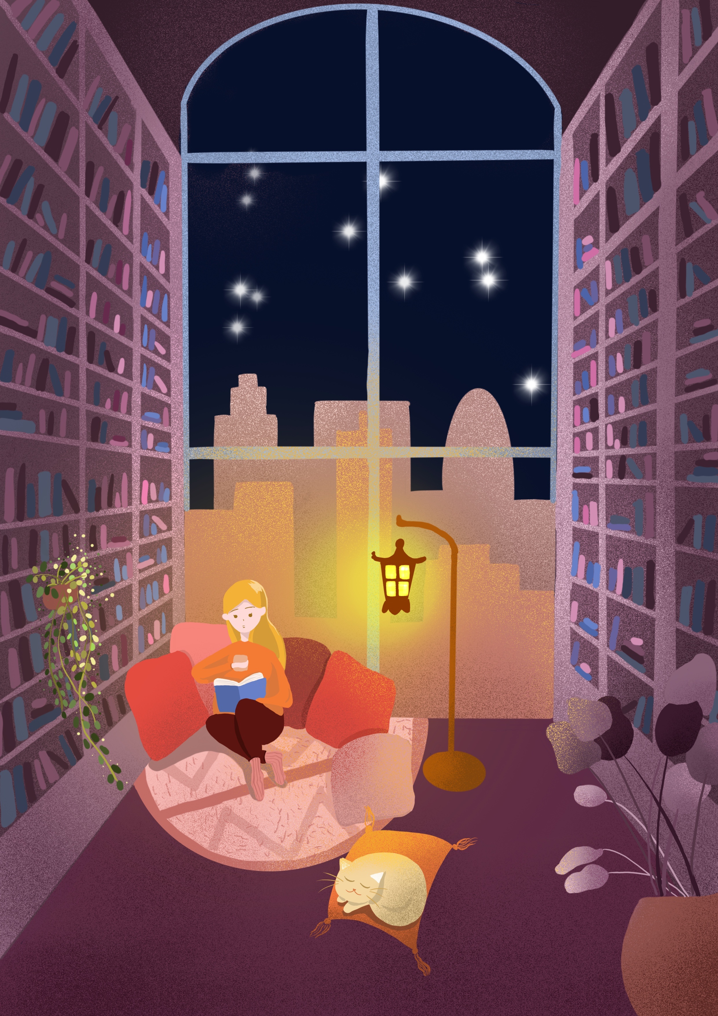 阅读|插画|其他插画|vic96 - 原创作品 - 站酷 (zcool)