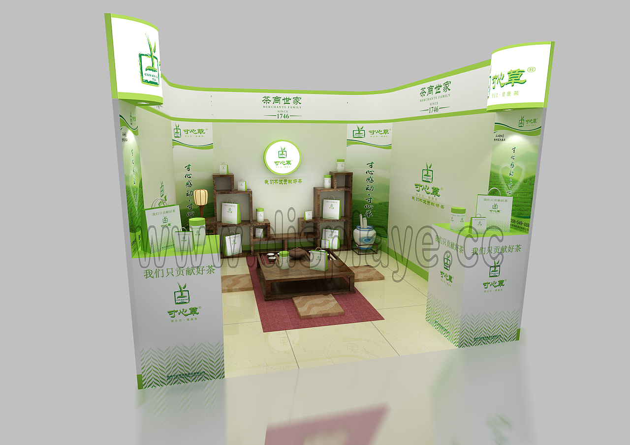 茶叶展、茶博会-展台设计（图ZMTg0MDY0NzY=） - 展陈设计 - 站酷设计师E33便携式展台原创素材 - 站酷ZCOOL