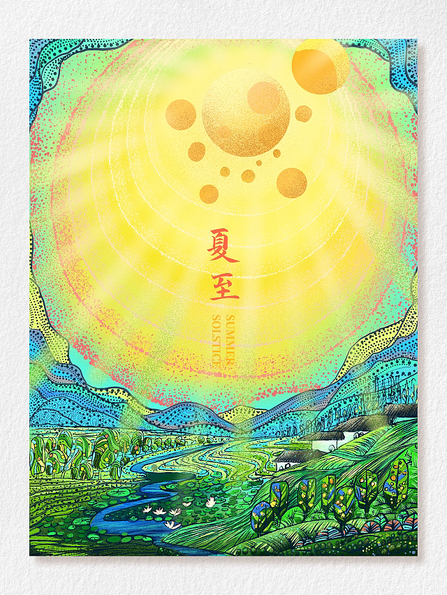 24节气原创插画合集（图ZMzE2NDQ2NjQw） - 艺术插画 - 站酷设计师昕沅原创素材 - 站酷ZCOOL